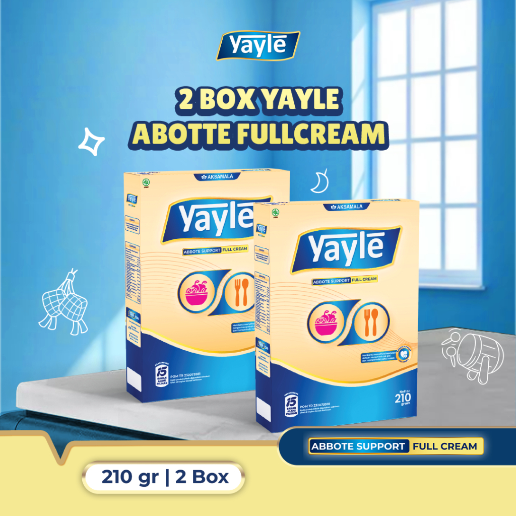 Yayle Abbote Full Cream - 2 BOX - Susu Pertumbuhan Dengan Ekstrak Ikan Gabus & Temulawak Untuk Tumbu