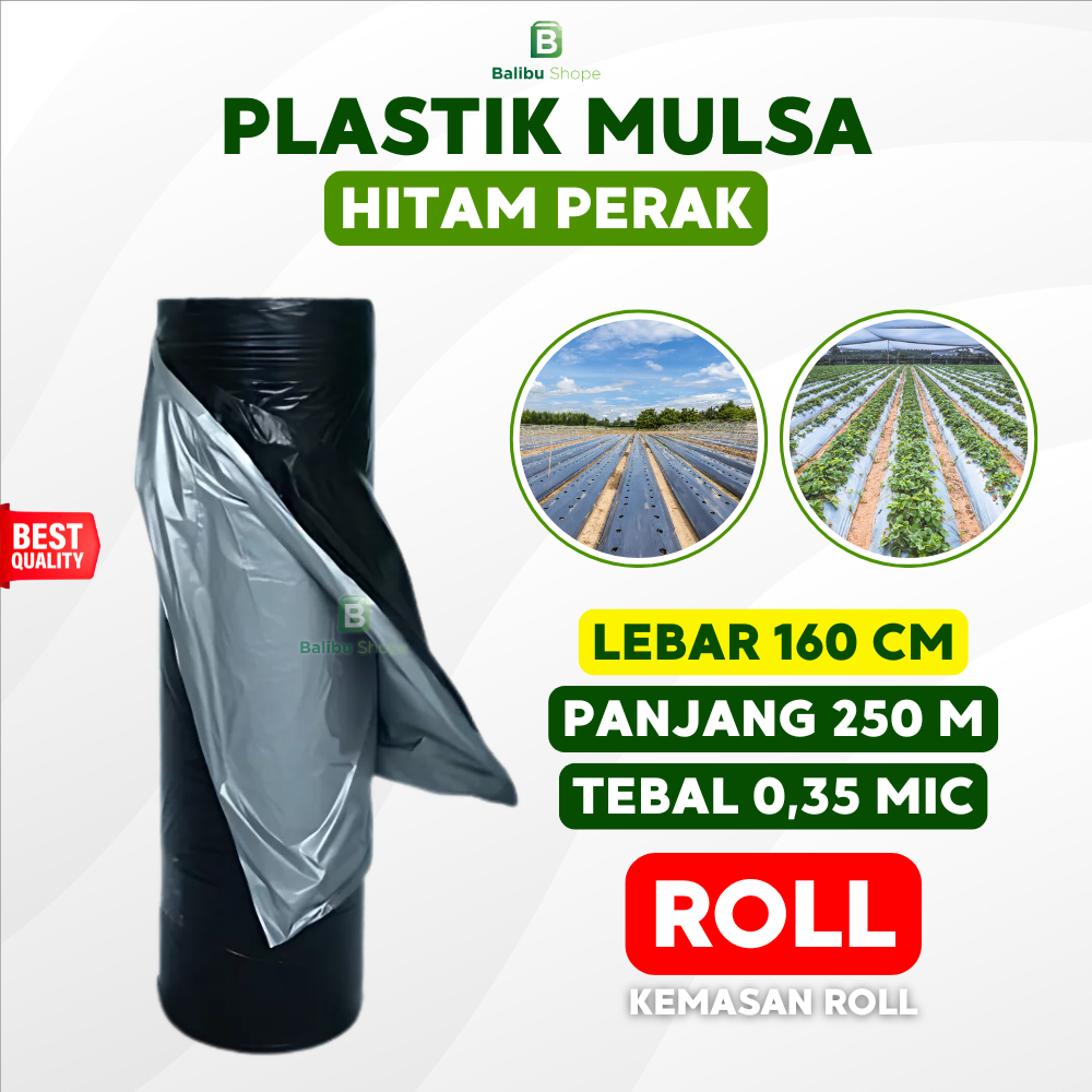 Plastik Mulsa 160 Cm 1 Roll Hitam Perak