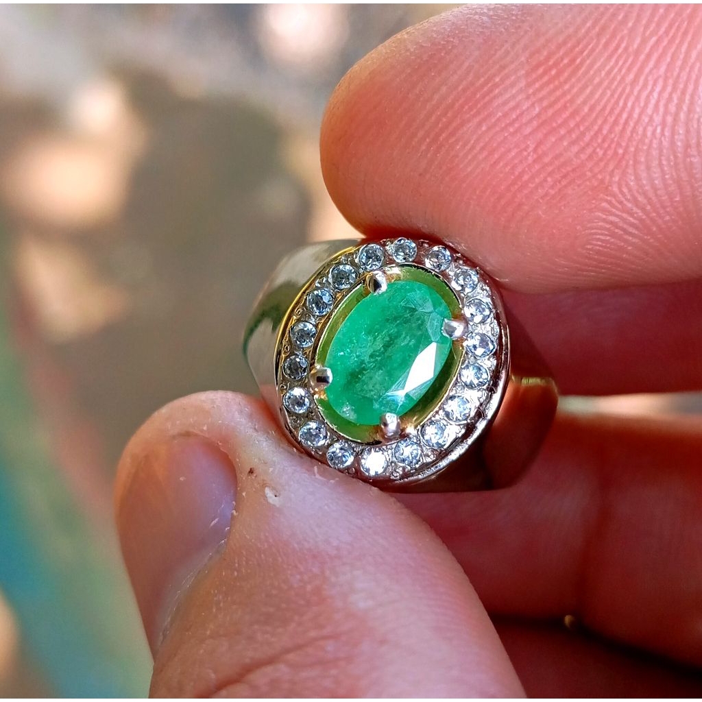 zamrud minor memo GRI ring perak handmade tebal