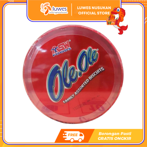 Ole Ole Assorted Biscuits Family Kaleng Bulat Aneka Rasa 250gr