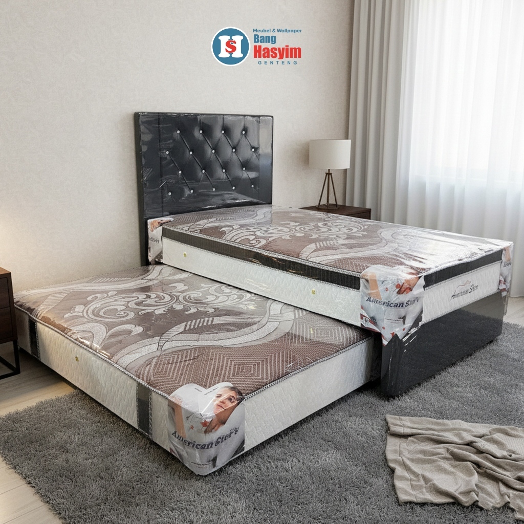 BANG HASYIM springbed two in one, springbed sorong, kasur 2 in 1, springbed minimalis, kasur anak, s