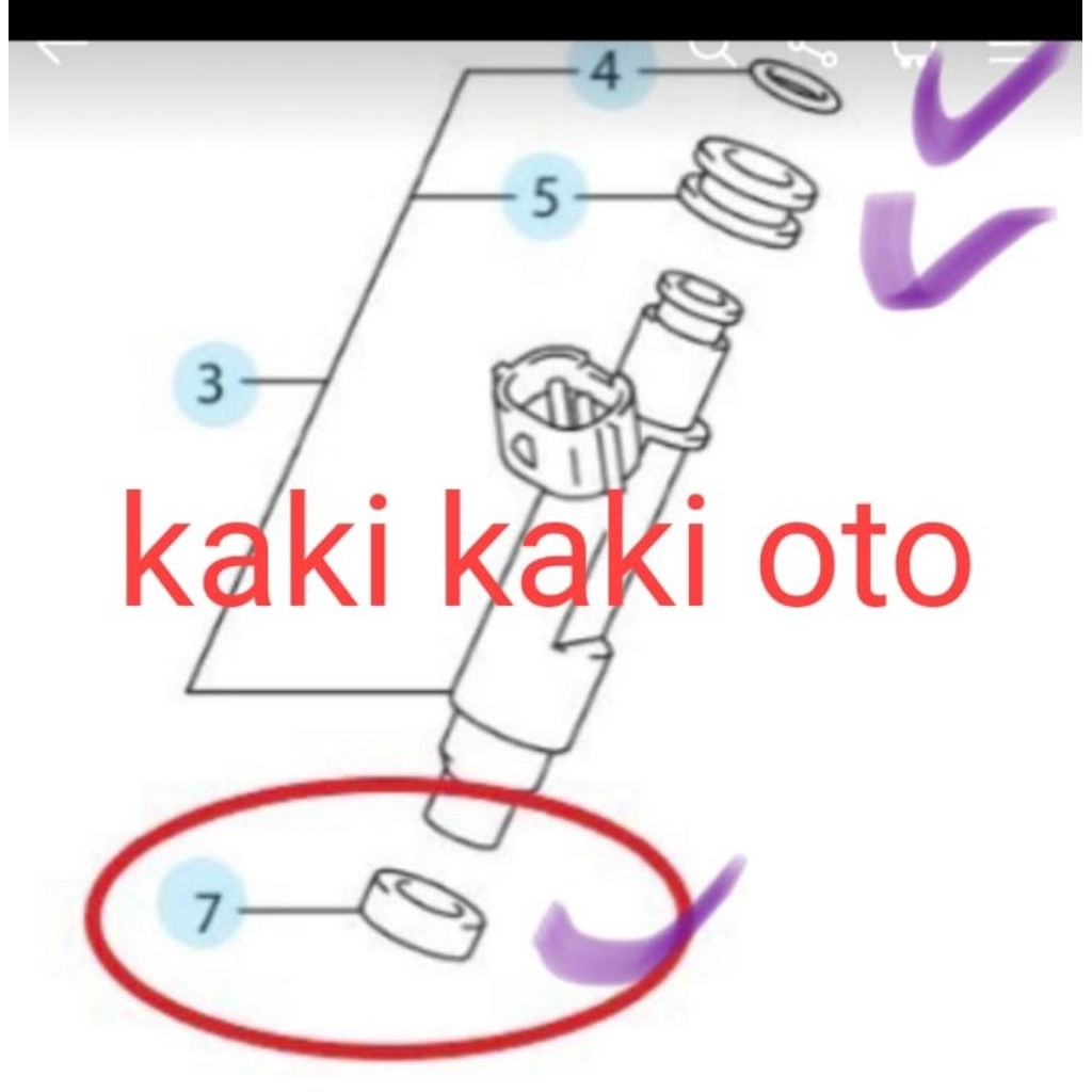 Insulator injector seal nosel injektor injector seal oring nozzle injector baleno next g next-g aeri