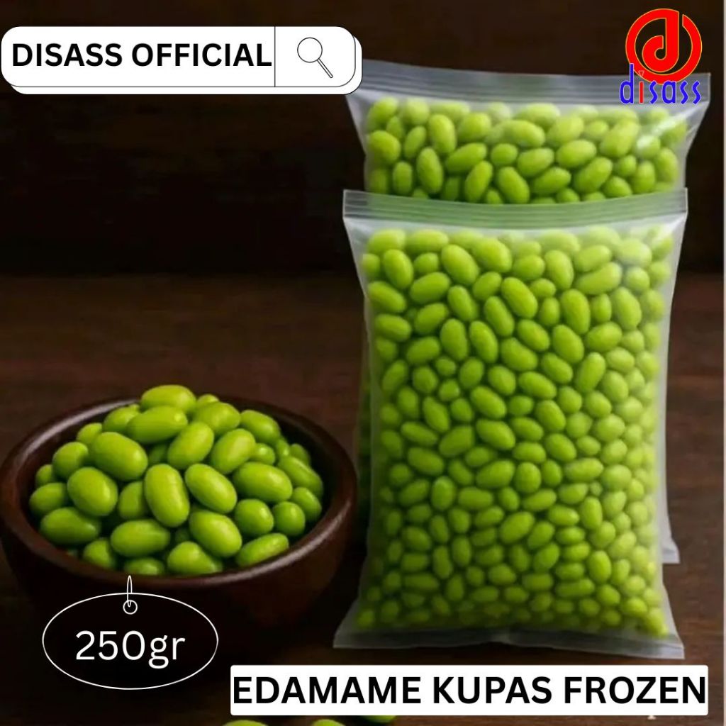 EDAMAME KUPAS FROZEN KEMASAN 250GR - DISASS JOGJA