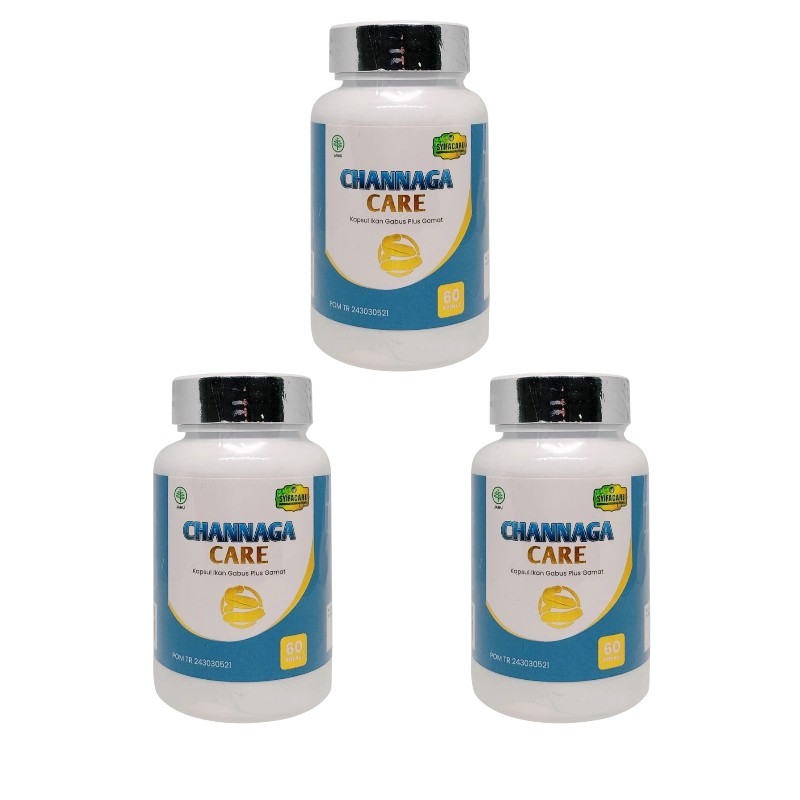 3 BTL Channaga Care Syifacare Ekstrak Ikan Gabus dan Gamat 60 Kapsul Original BPOM