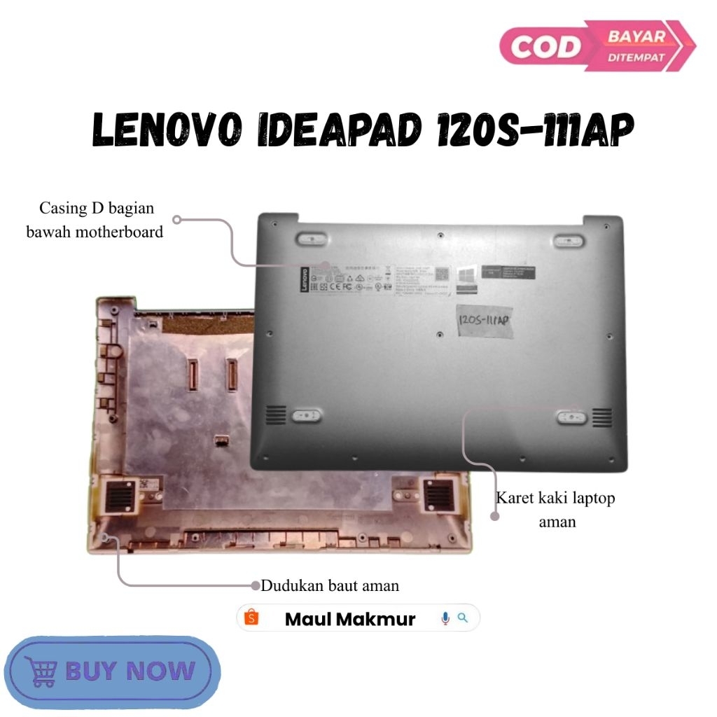 SECOND Casing Bawah Laptop | Lenovo ideapad 120s-11IAP 120s11 biru | Casing D Bagian Bawah Motherboa