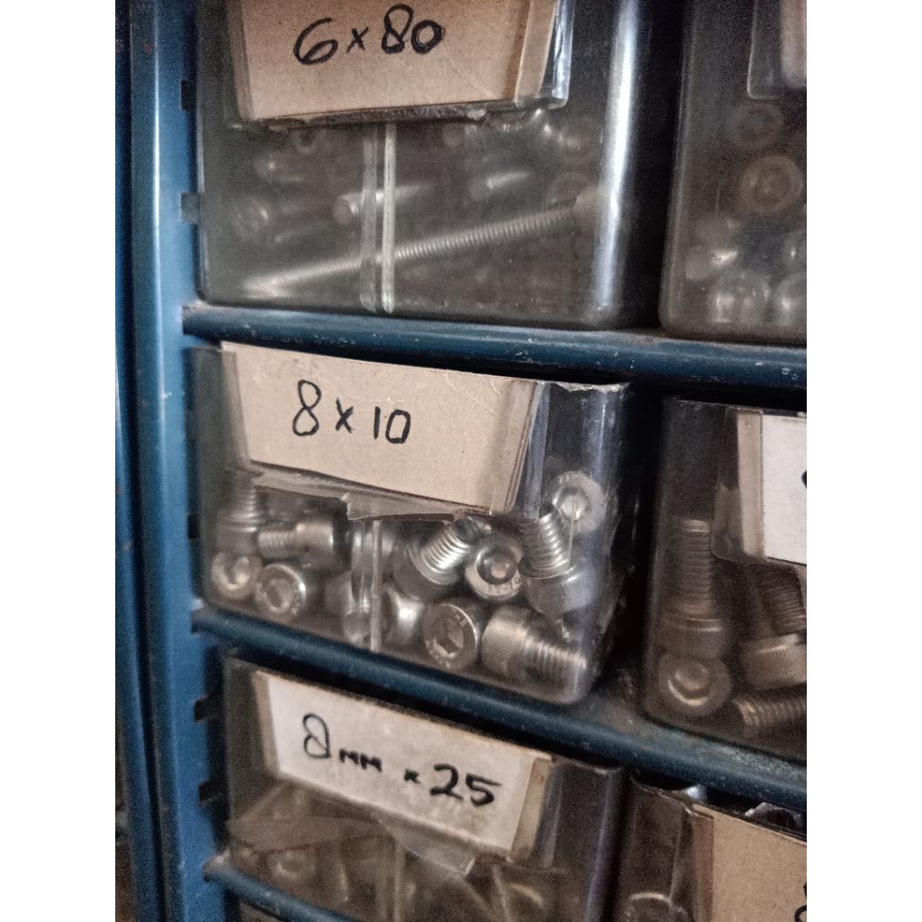 Baut Kunci L Stainless 304 M8 X 10MM (1cm)/Baut Kunci L/ Kepala L/ Stainless