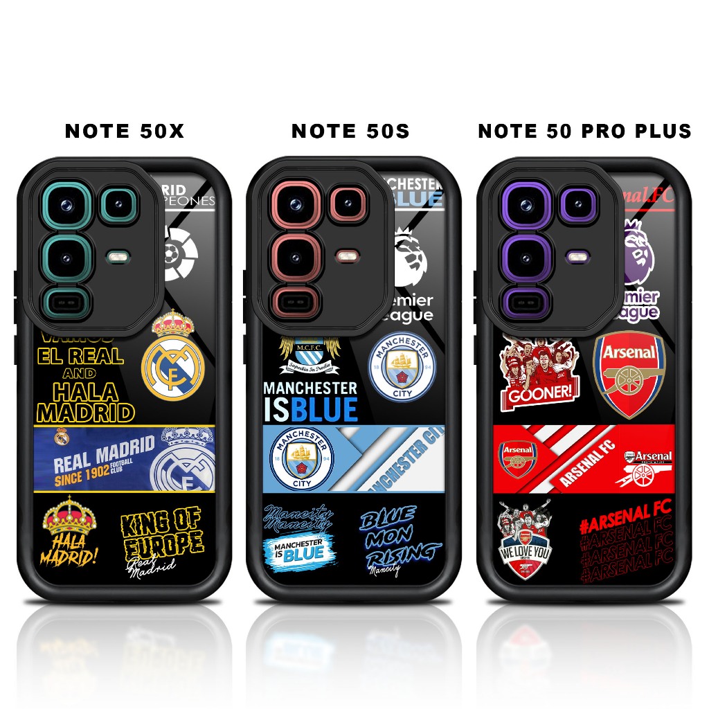 Softcase glossy INFINIX NOTE 50X 50S 50 PRO PLUS Casing Case Hp Silikon Protek kamera FOOTBALL2