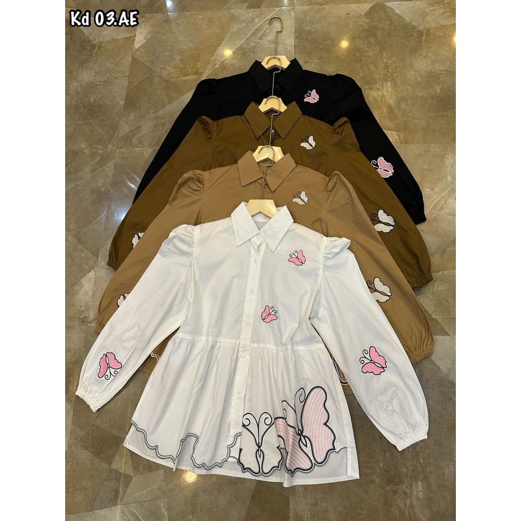 Blouse butterfly import//atasan shalom fashion//pakaianwanitasby