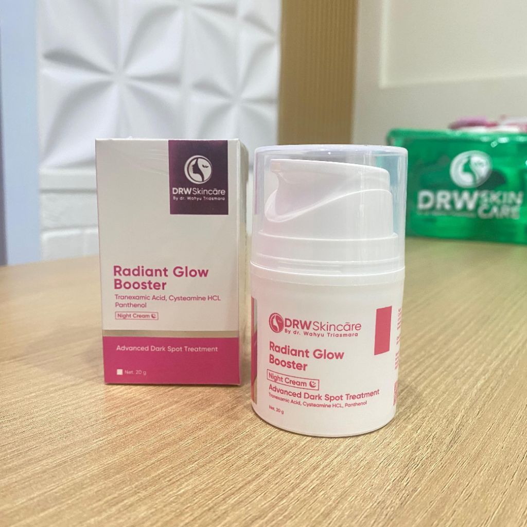 DRW skincare Radiant Glow Booster Cream Malam Wajah Normal Glowing susah Putih Flek Berat BPOM