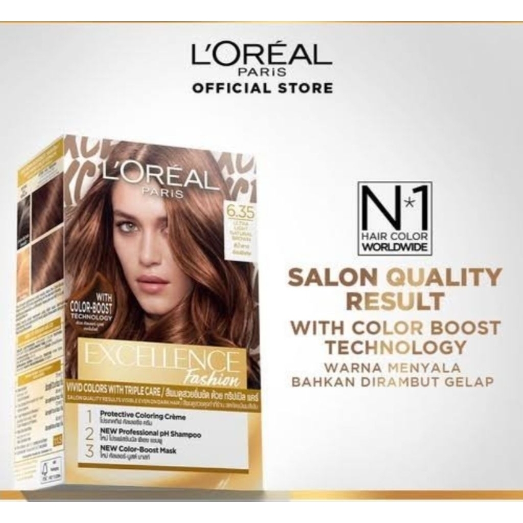 L'Oreal Pewarna Rambut Ultra Light Natural Brown/Pewarna Rambut Permanen Loreal
