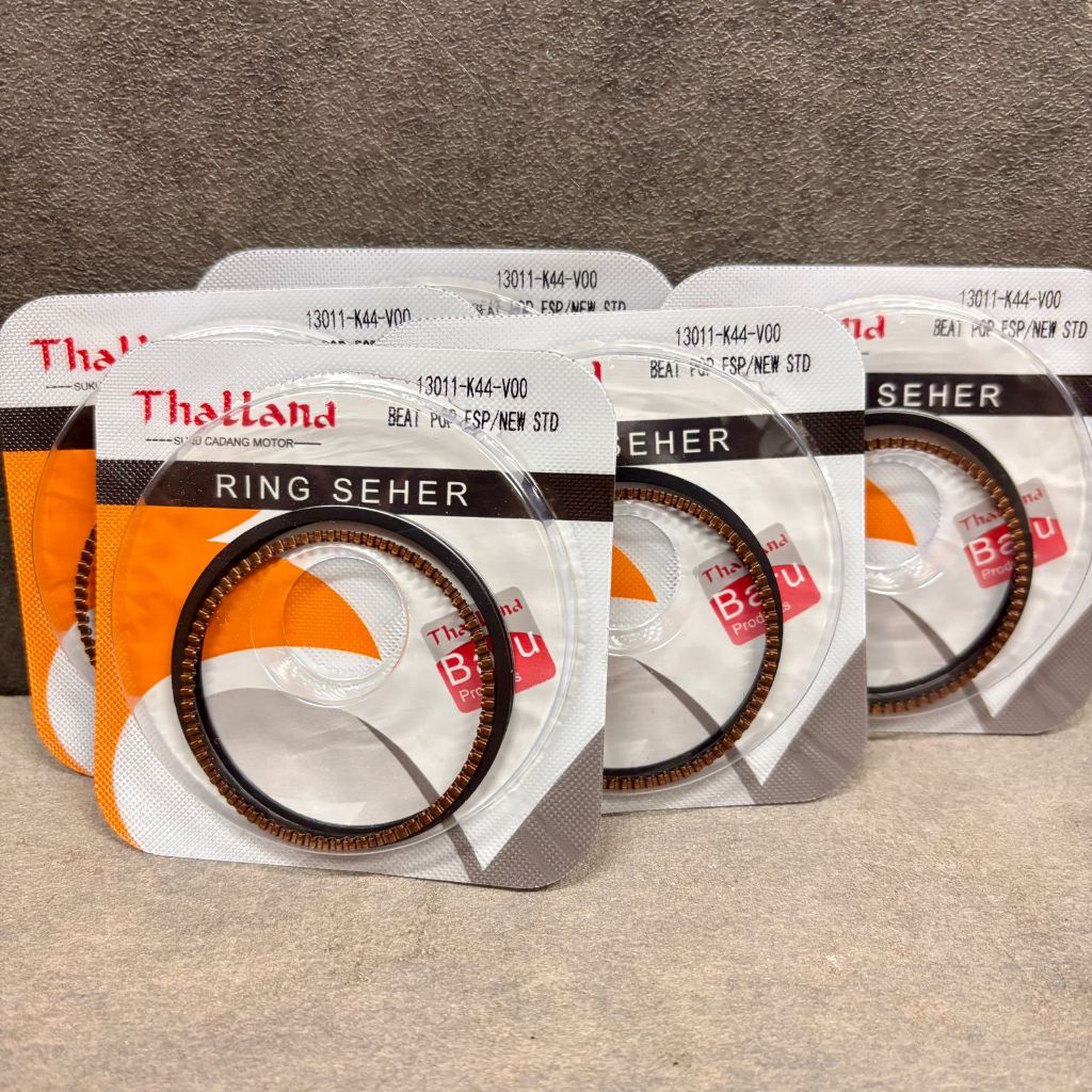 PISTON RING SEHER BEAT POP ESP PNP SCOOPY FI ESP STATER HALUS K44 OS STD/25 /50/75/100 THALLAND
