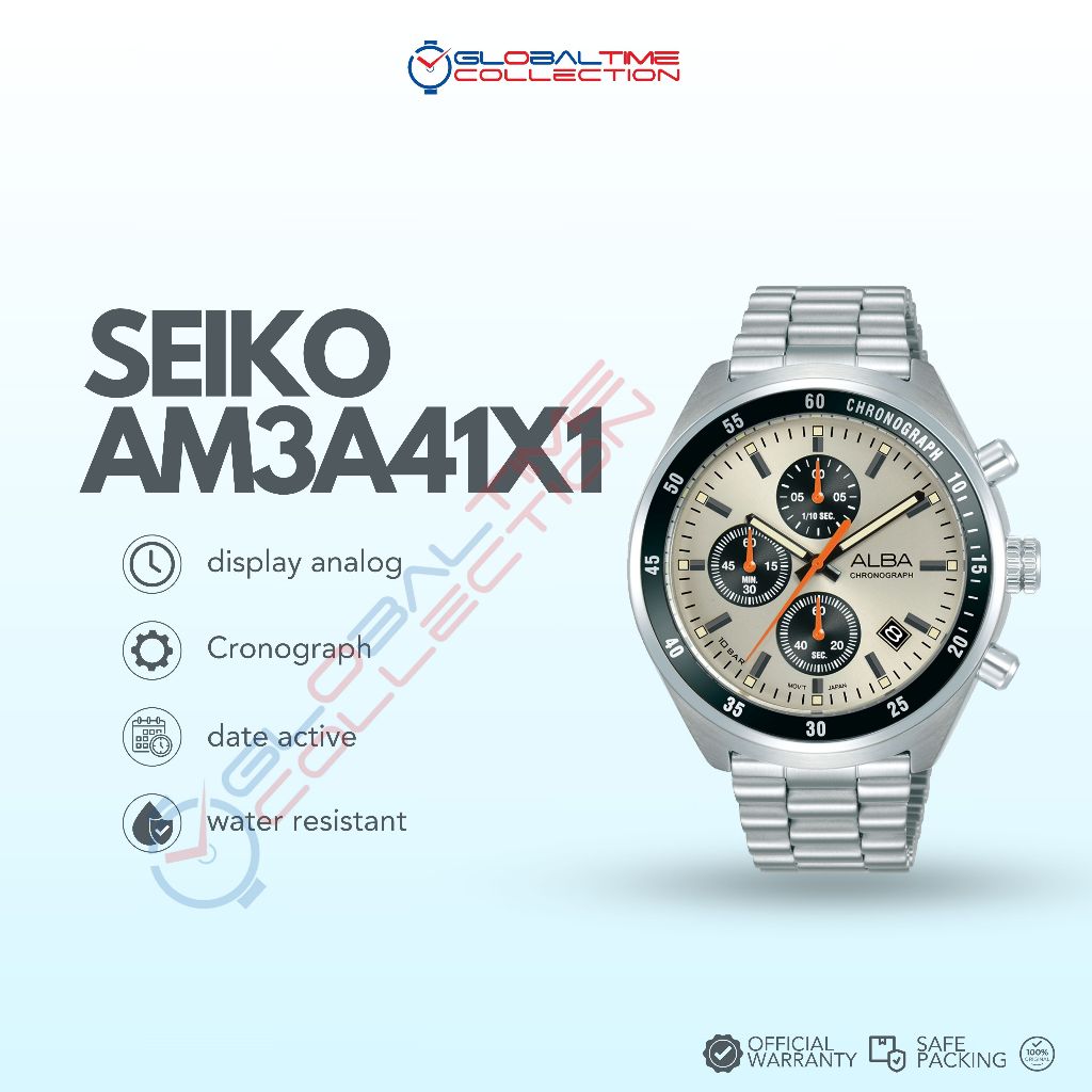 Alba Active Pria Chronograph AM3A Stainless Steel