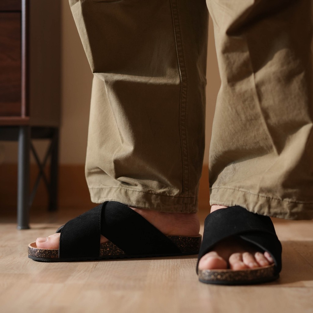 Ohio Leather Classic Sole - Runo Project - Sandal Footbed Birken Klasik Kasual Slide Pria