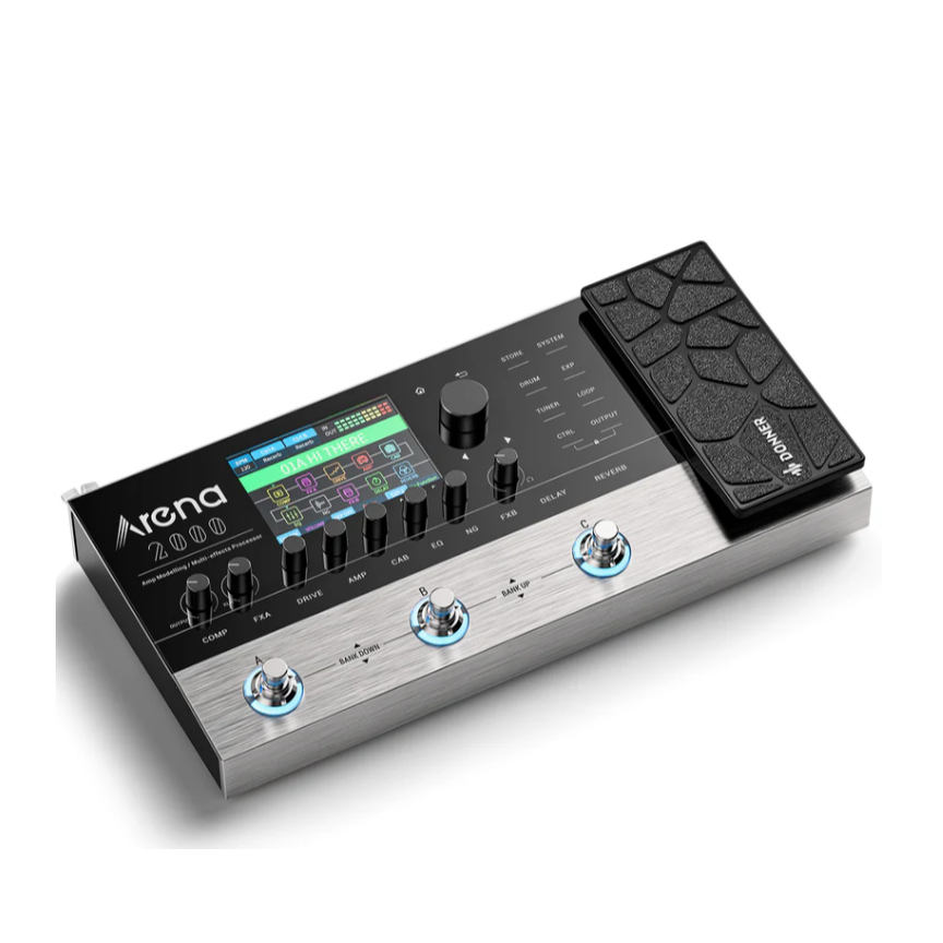 Donner Arena 2000 Free Packing Kayu Multi-Effect Pedal