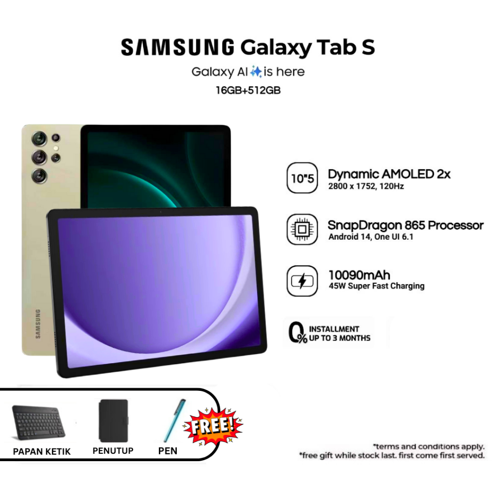 [ Gratis Ongkir ] Samsung Galaxy S9 Tab 11 Inch | 5G/4G LTE | 12GB RAM 512GB ROM | Dual SIM | Androi