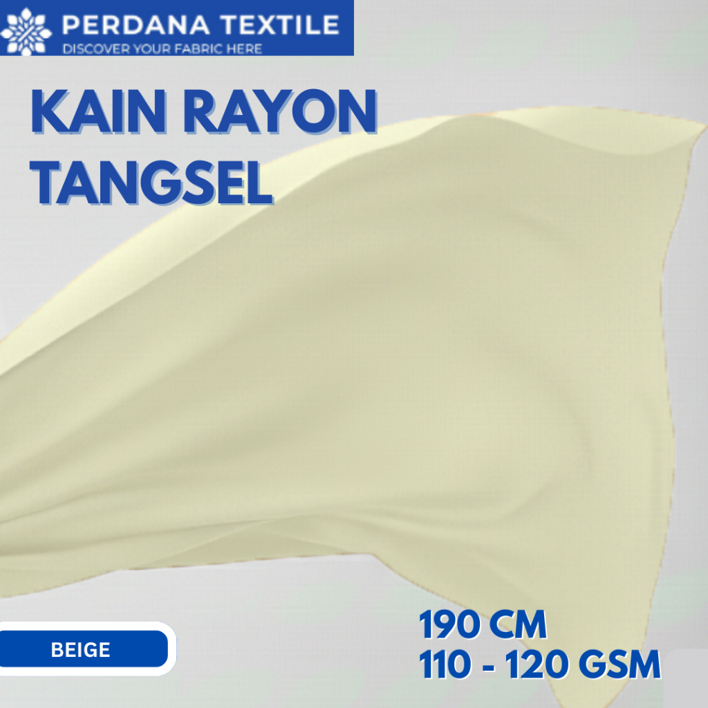Kain Rayon Non Spandex Beige Tangsel Kain Tencel Beige Ringan Lembut Rayon Premium 1 ROLL  Perdana T