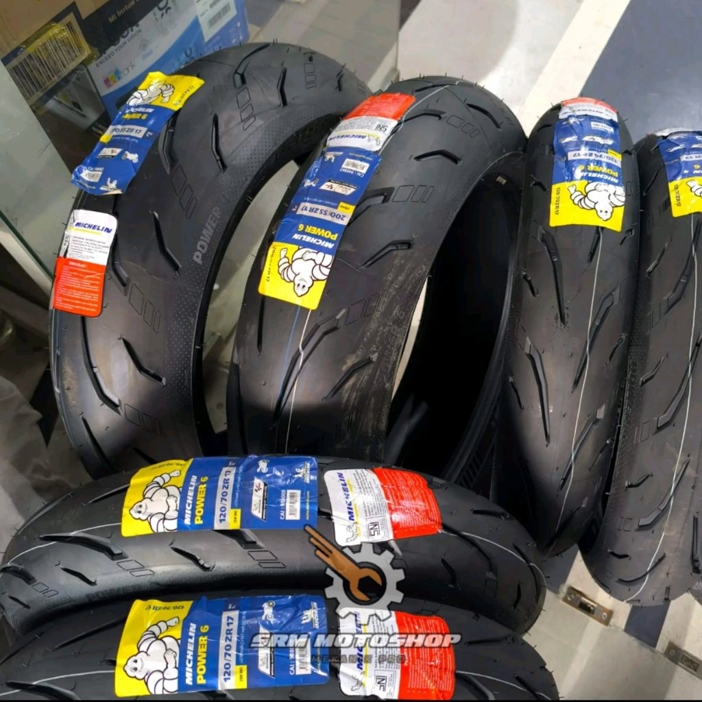 BAN MOTOR MICHELIN POWER 6 120/70-17 160/60-17 180/55-17 190/50-17 190/55-17 200/55-17 240/45-17 RAD