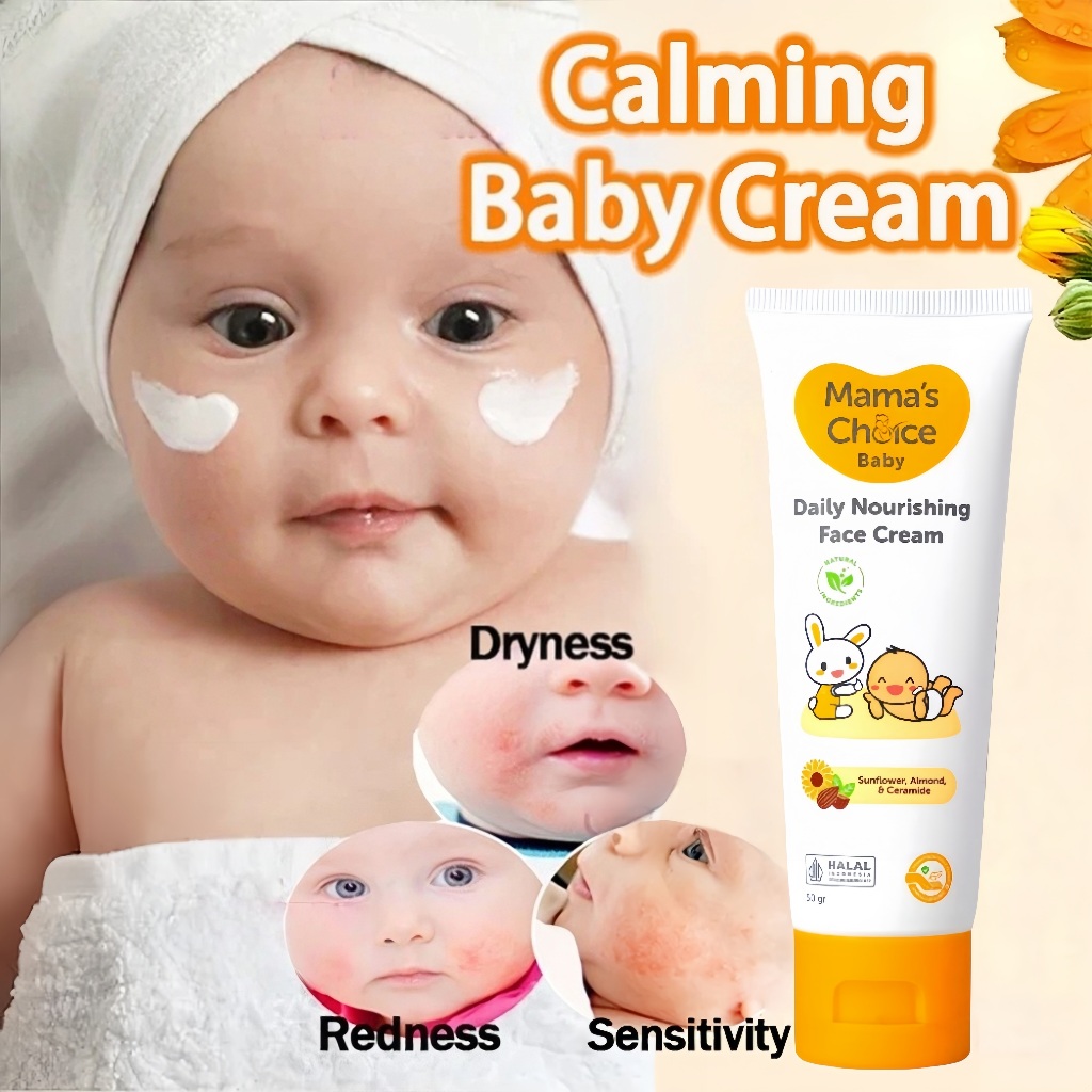 Cream Wajah Bayi | Mama's Choice Baby Daily Nourishing Face Cream / krim wajah bayi / krim pelembab 