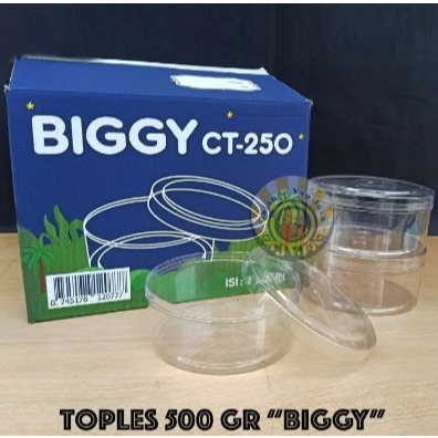 Biggy 500Gram Toples Mika Kode CT250 Toples Kue Kering Nastar / Toples Biggy isi 12 PCS CT-250