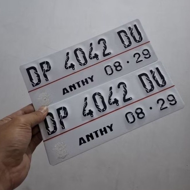 Plat Variasi Karbon Motor Baut Tanam