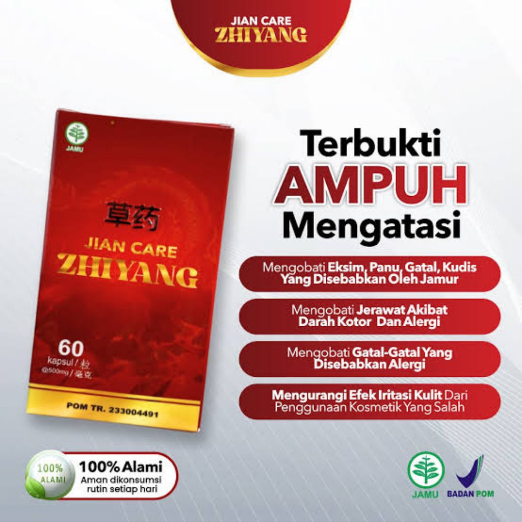 Jian Care ZHIYANG - Obat Herbal Untuk Membantu Meredakan Gatal Pada Kulit Alergi Biduran