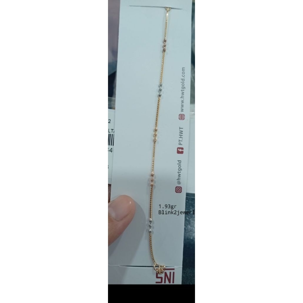 Gelang HWT bola 17k gold series