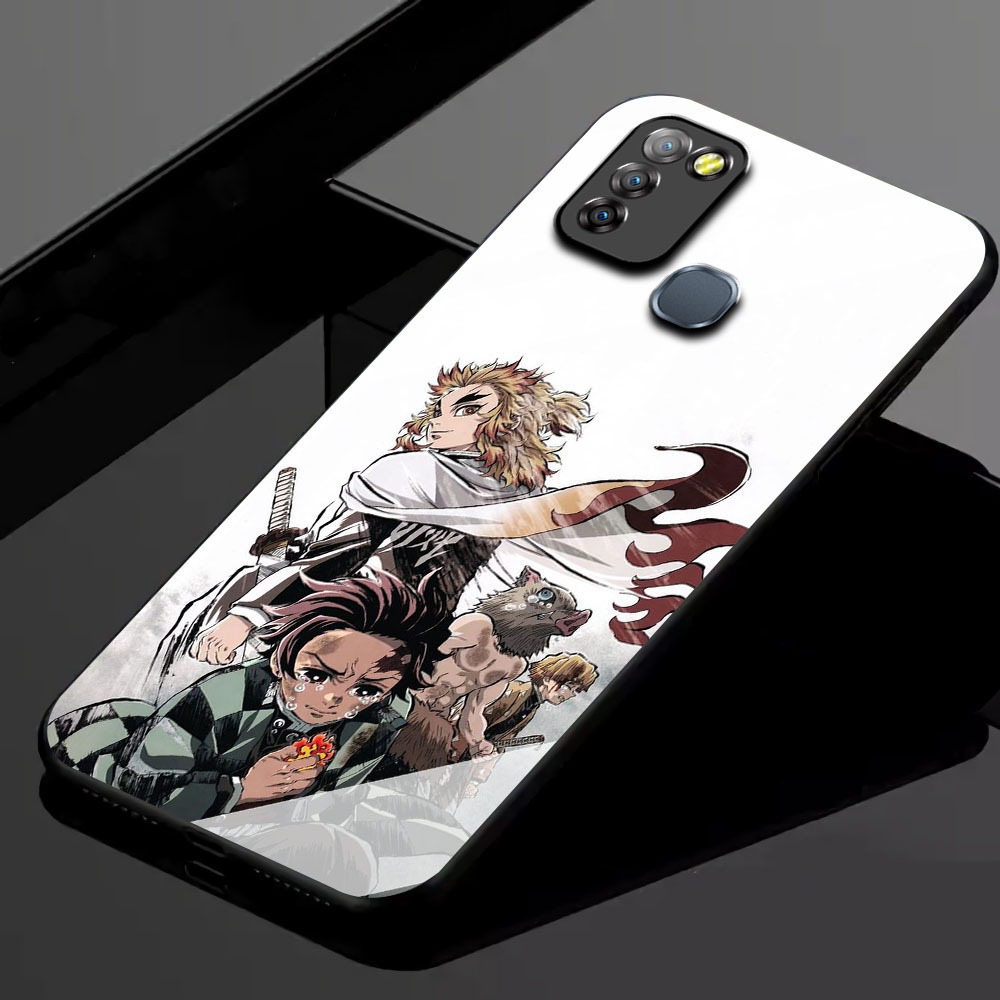 KK50 Softcase Glass Hp Terbaru For Infinix Smart 5/Smart 6 RAM 3 silikon Hp ada pelindung camera Cas