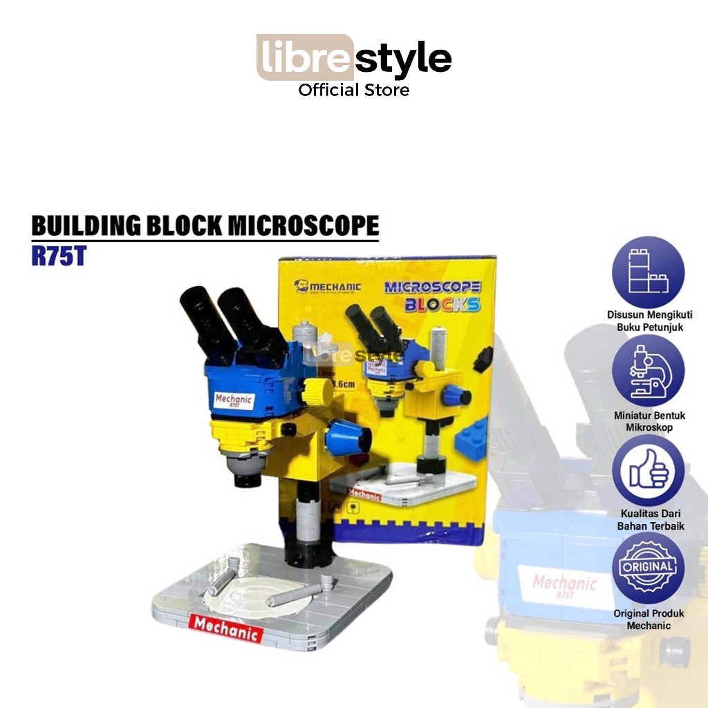 Mechanic R75T Building Block Original - Miniatur Mikroskop - Master Model Builder Mikroskop Lego