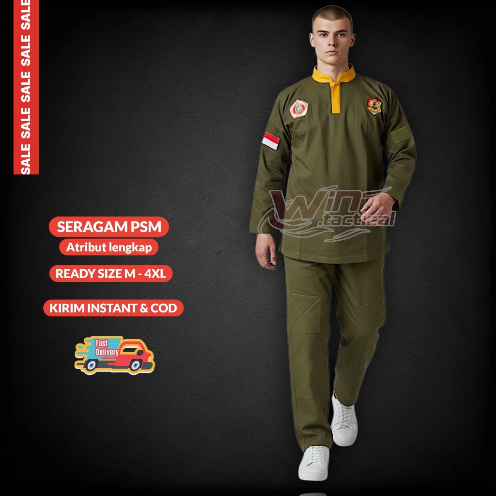 SETELAN BAJU PSM PENCAK SILAT MILITER / SERAGAM