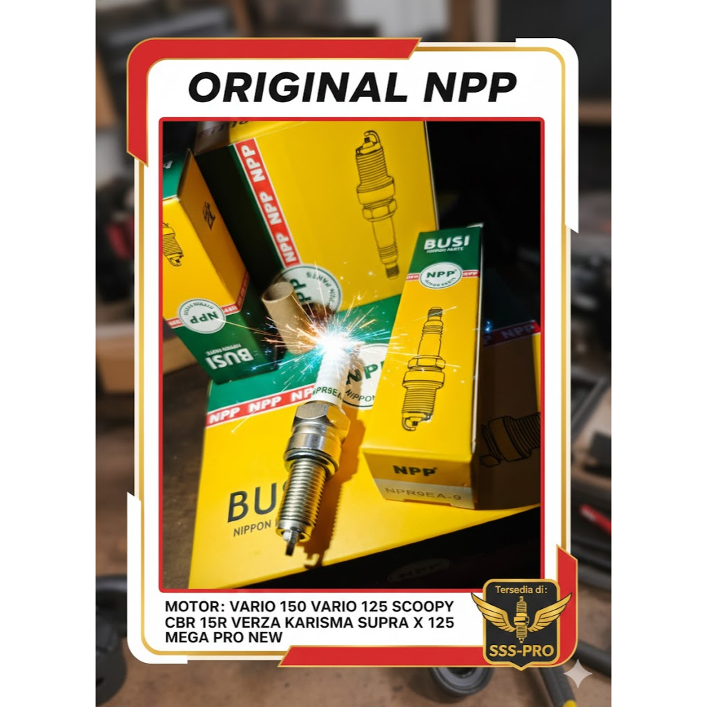 HARGA 10PCS - Busi NPP Original NPR9EA-9 - Vario 150 Vario125 CBR 150R Verza Karisma Mega Pro New