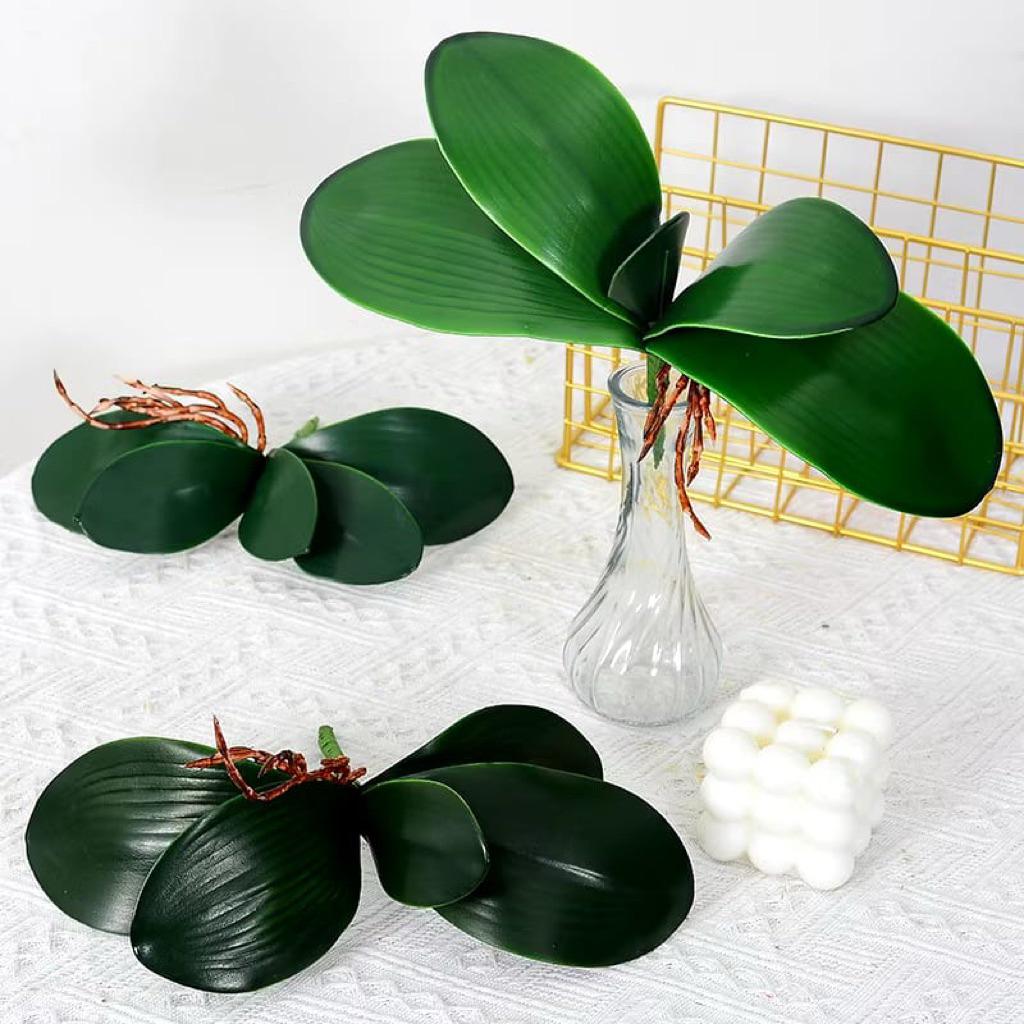 Daun Anggrek  Latex Artificial 5 kuntum 21cm Premium