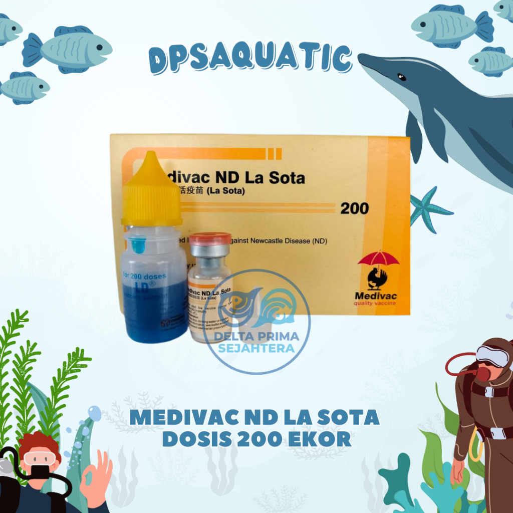MEDIVAC ND LA SOTA DOSIS 200 EKOR + PELARUT MEDIVAC BY MEDION - Vaksin Untuk Unggas.