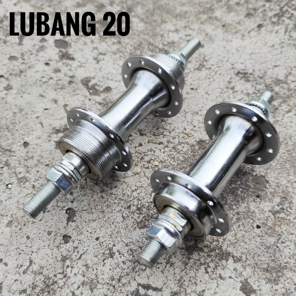 Bos Hub Tromol Sepeda Warna Chrome Lubang 20 Double Drat Single Speed Untuk Sepeda Bmx Mtb Jengki Mi