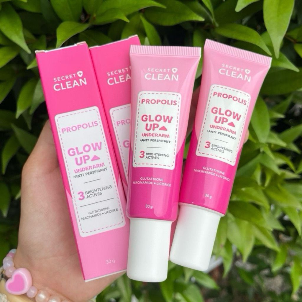 2pcs Secret Clean Propolis Glow Up Underarm with Anti Perspirant Deodorant 30gr - Niacinamide Pencer