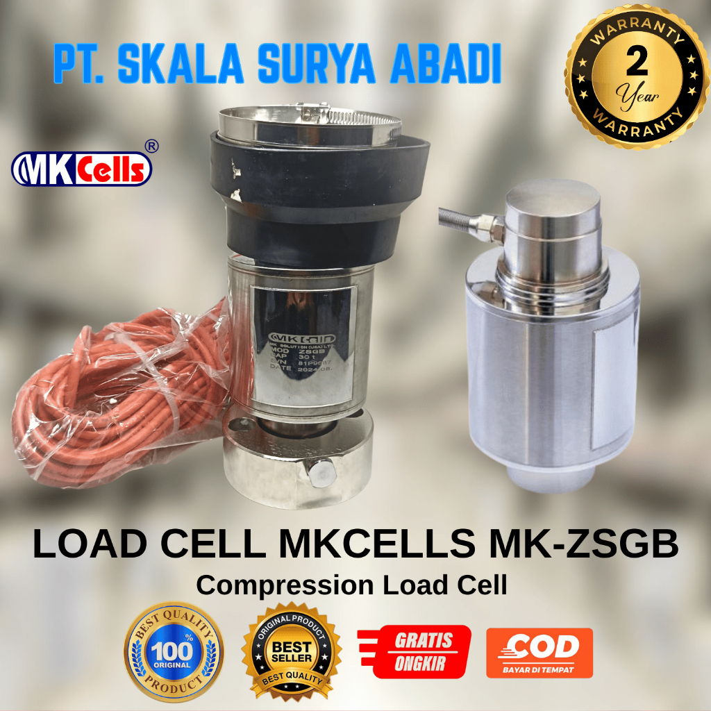 Load Cell MK CELLS MK ZSGB Kapasitas 10ton - 30ton / Compression  Load Cell / Sensor Jembatan Timban