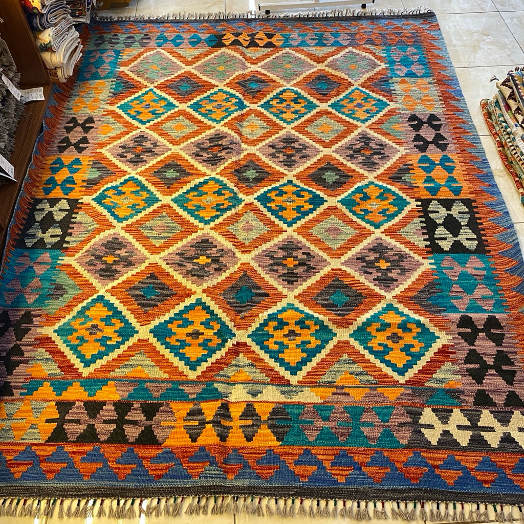 B80 KILIM TURKI 100% HANDMADE 197x158cm / KILIM KARPET TURKI ORI LIMITED
