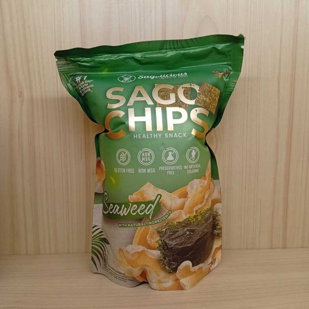 Sago Chip Seaweed By SAGOLICIOUS 30g Camilan Sehat Sagu Tanpa MSG