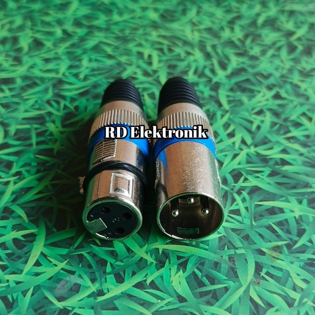 Jack Canon XLR 3pin Audio Mic Konektor Female & Male (Sepasang)