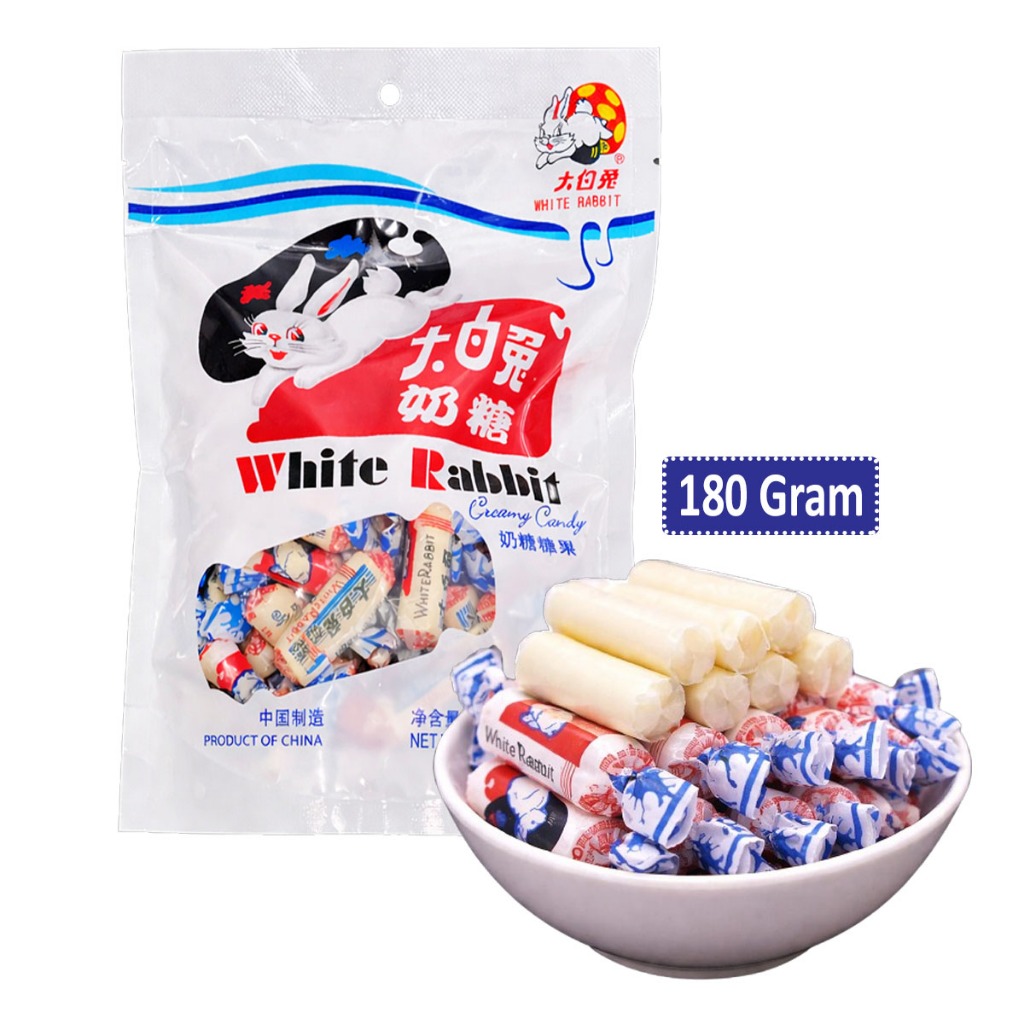 Permen White Rabbit Creamy Candy Permen Susu Milk Candy Original Import 180g NON HALAL - Permen Susu
