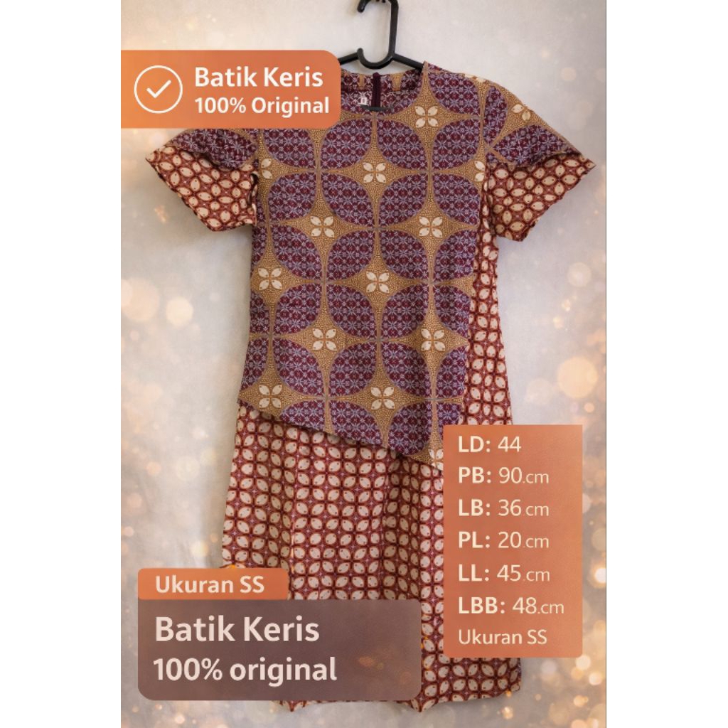 Setelan Batik Wanita Batik Keris Preloved | Ukuran SS