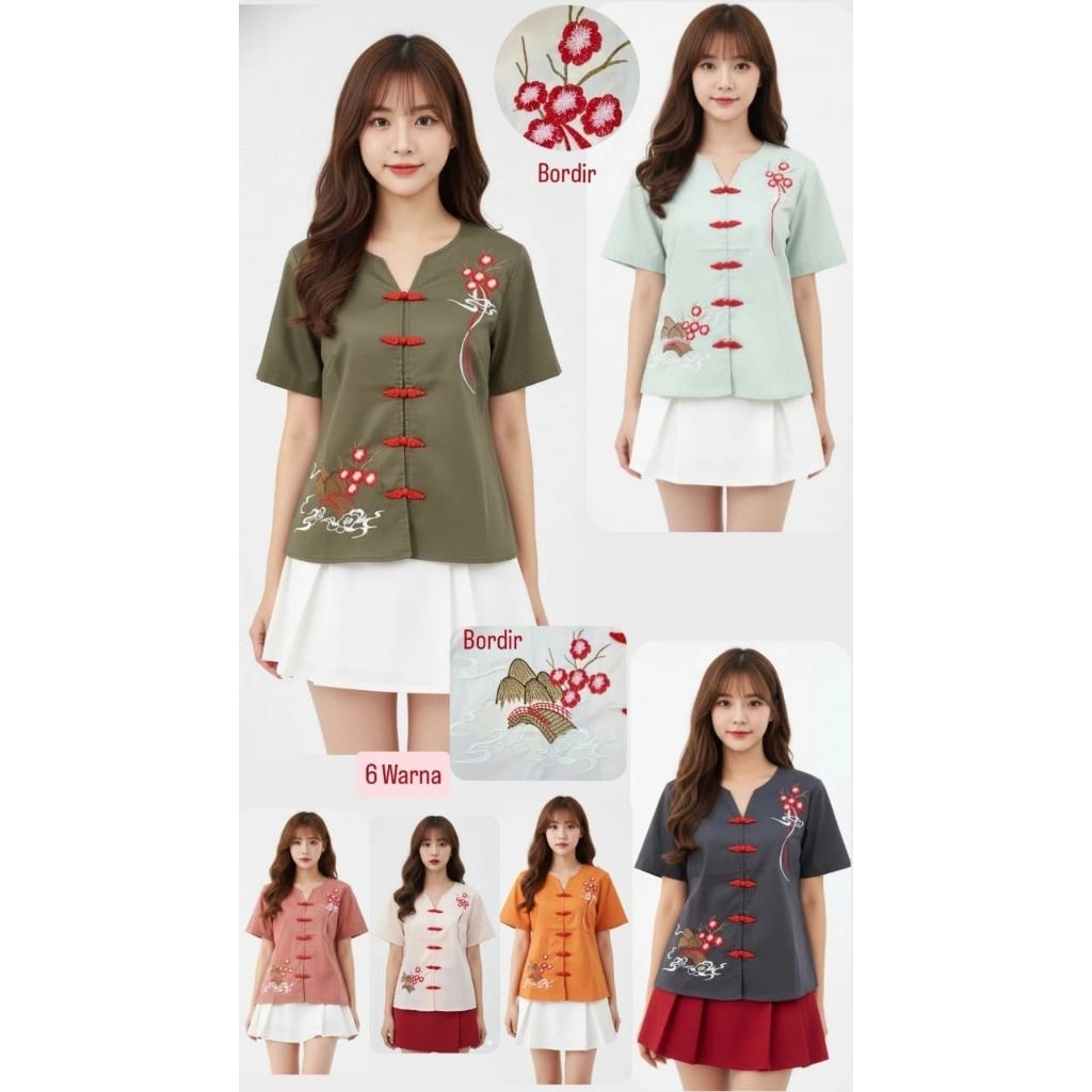 B7264 | ATASAN CHEONGSAM WANITA IMPORT PREMIUM