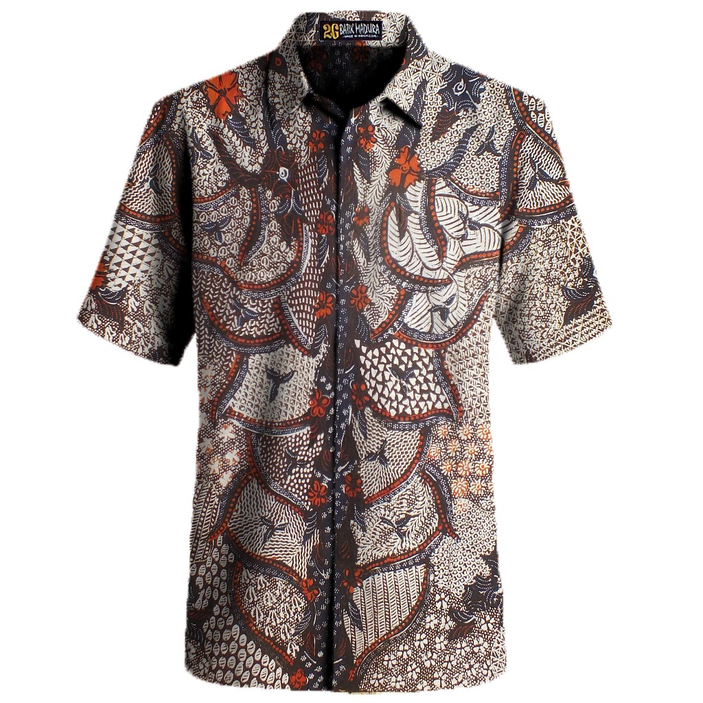 Kemeja Batik Tulis Madura Baju Batik Pria Lengan Pendek JF739