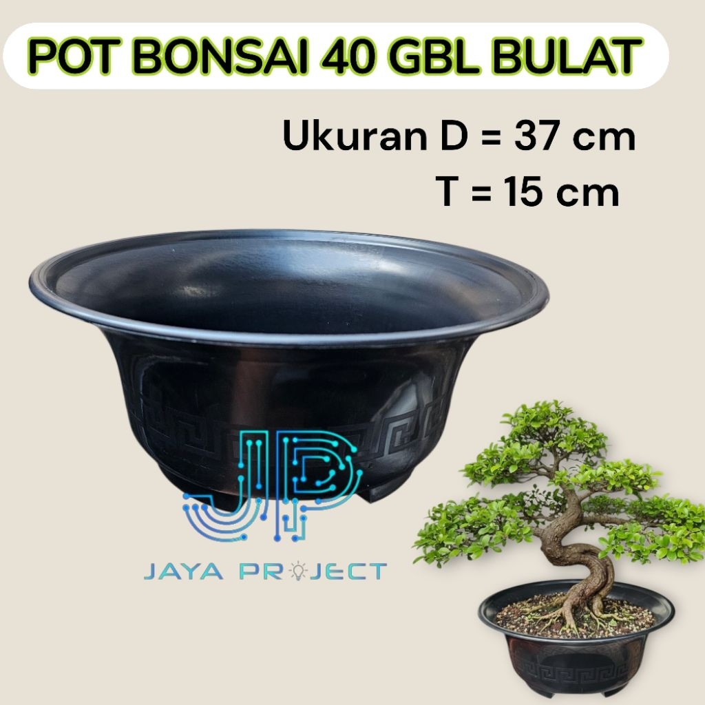 Pot Bulat Bonsai 40 GBL Pot Plastik Tebal