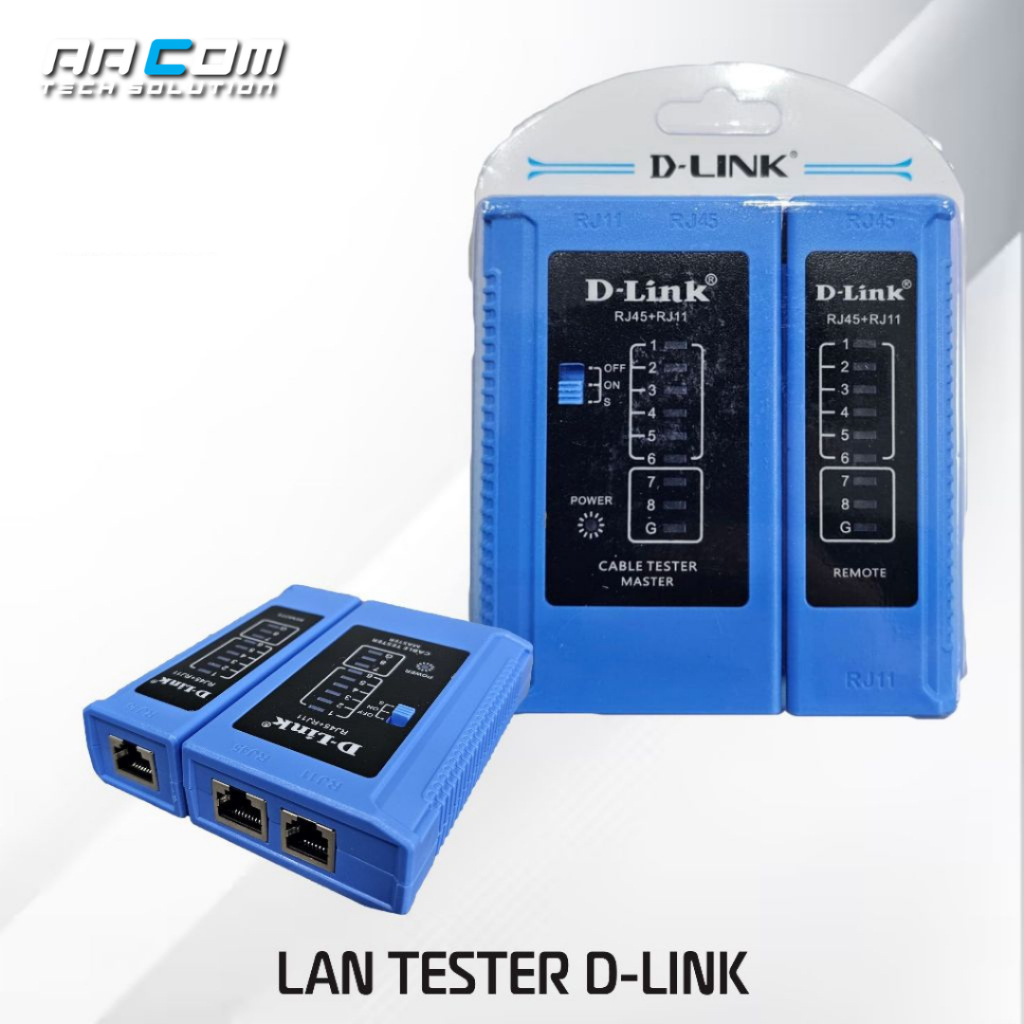 LAN TESTER DLINK D-LINK RJ45 + RJ11 / LAN TESTER BAGUS D'LINK
