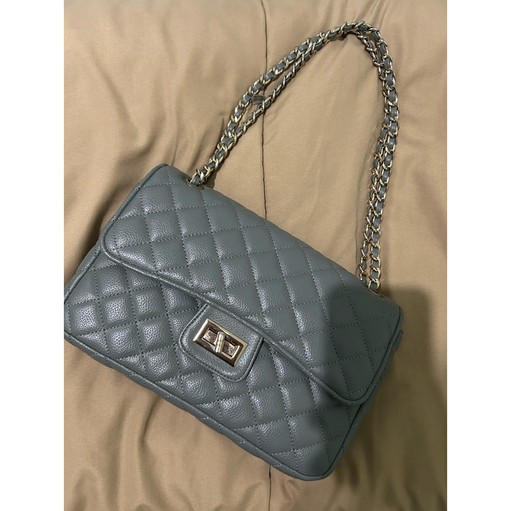 Tas hey local classic boston bag medium warna grey