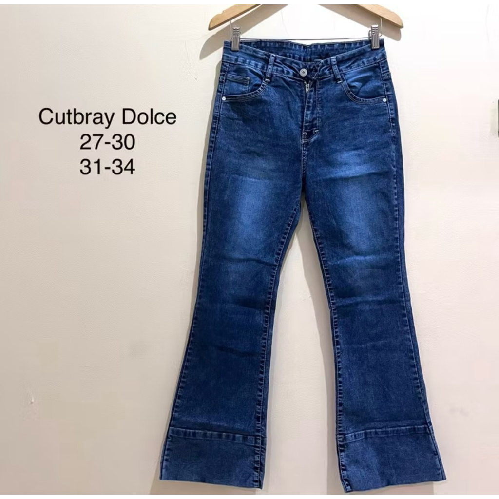 Celana Cutbray Hw Wanita Dolce Stretch Evodom Jeans 27-34