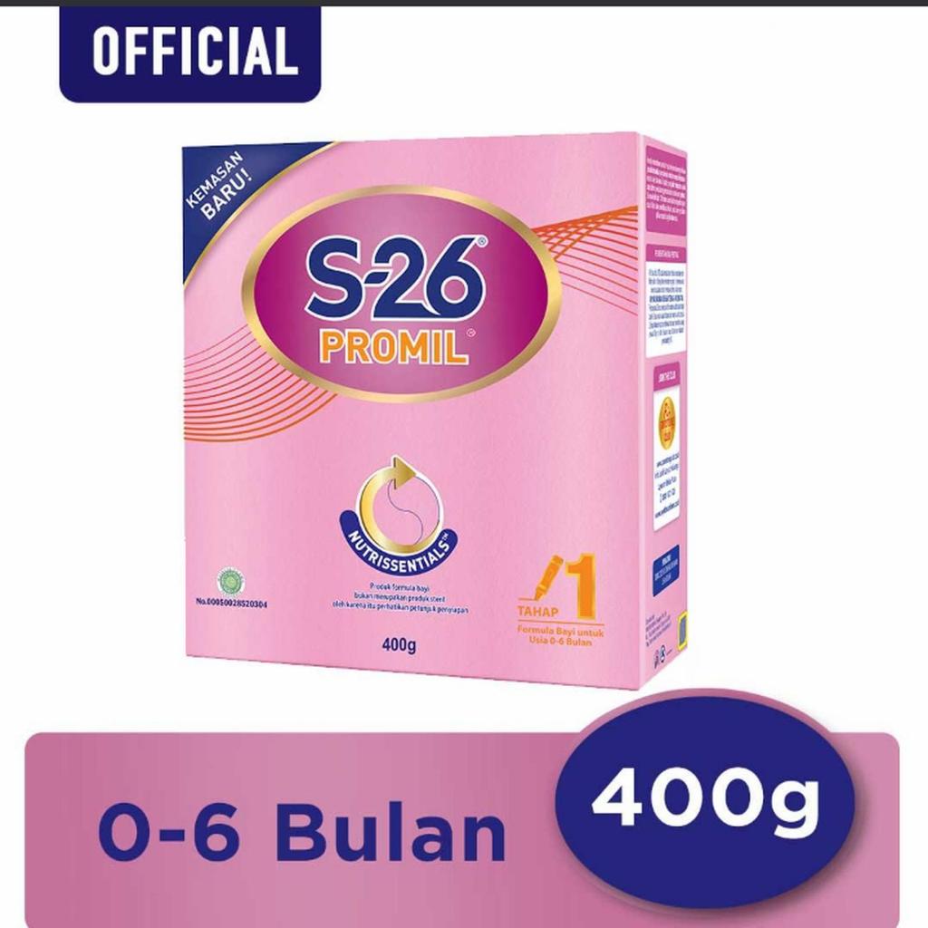 S-26 PROMIL 1 Pouch 400g Susu Bubuk Formula Bayi 0-6 Bulan