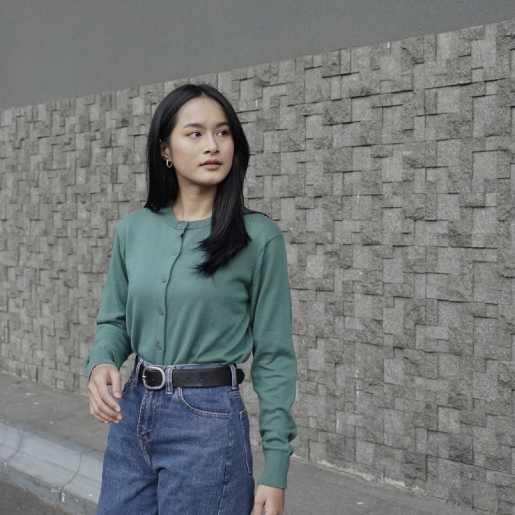 [PRELOVED] Shopinkae Basic Knit Cardigan | Fanta | Deep Maroon | Jewel Green