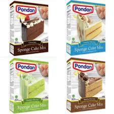 [SDW] pekanbaru/400g Pondan Sponge Cake Mix Rasa Pandan Cokelat Vanila Moka - Premiks Bahan Kue