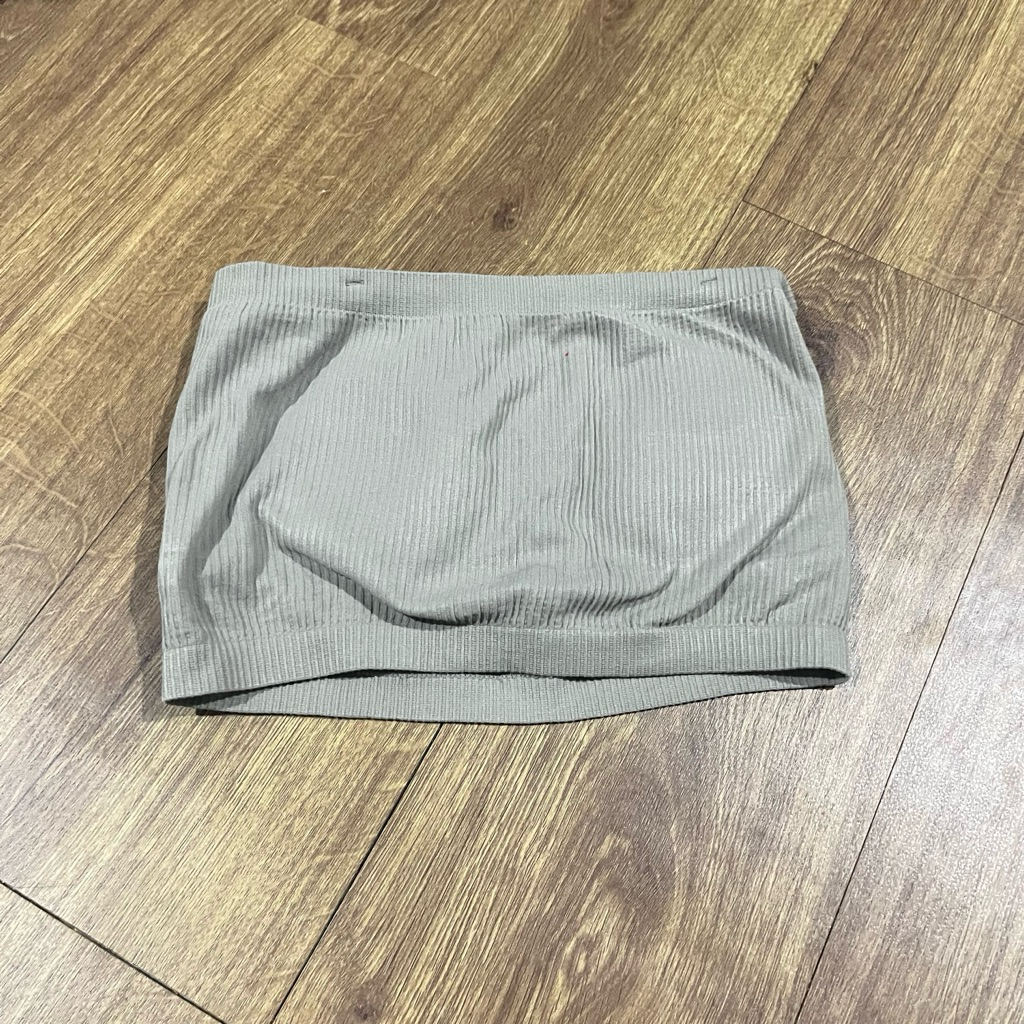 PRELOVED) Kemben Ribbed Hijau (Ada Cup Bra)